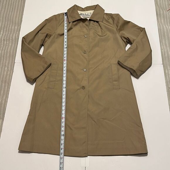 Vintage 1970 Bonnie Cashin khaki cape coat with duster size 14 - Picture 15 of 17